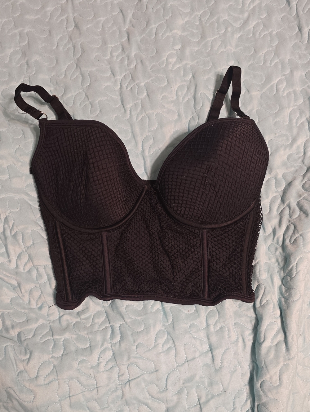 Black Festival Style Boned Bra And Corset